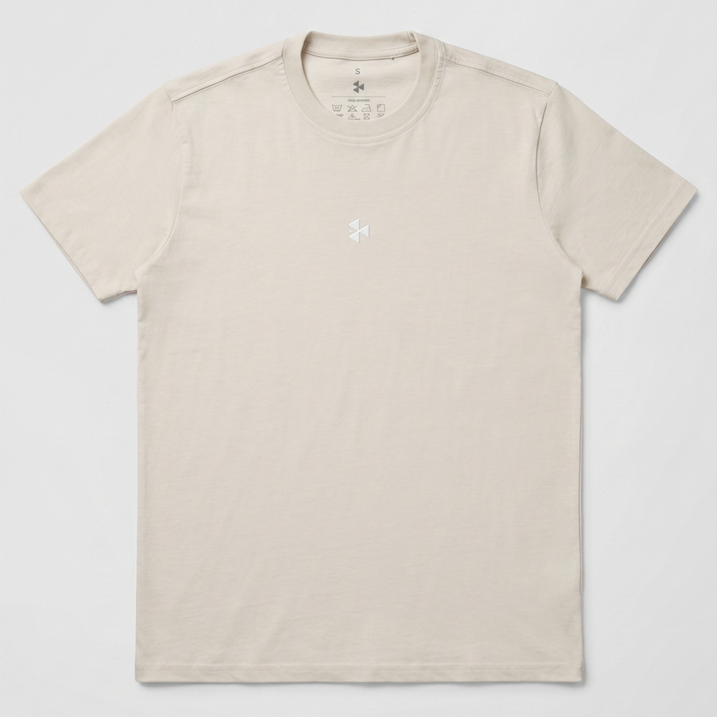 Remera Pez Blanco Basics Beige