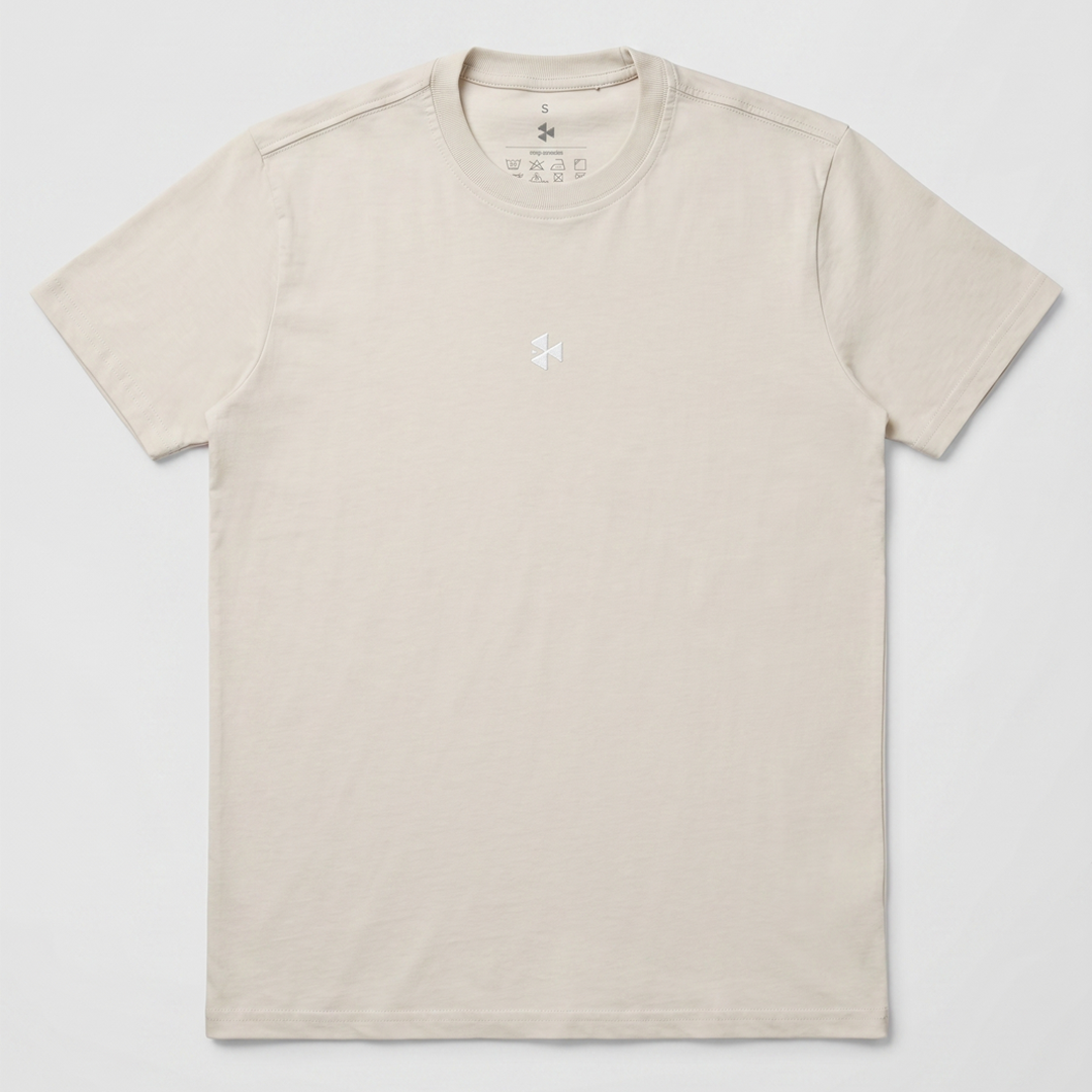 Remera Pez Blanco Basics Beige