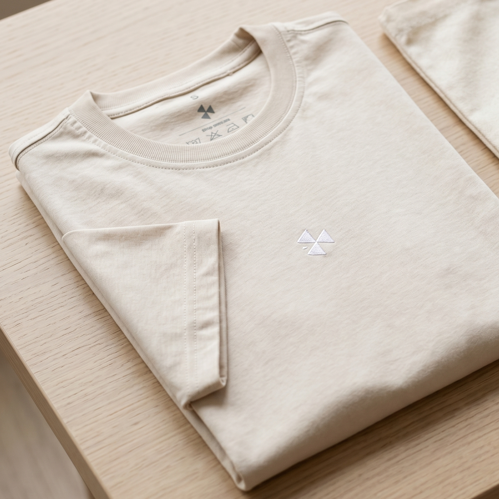 Remera Pez Blanco Basics Beige